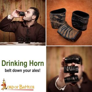 Auténtica taza de cuerno para beber inspirada en los vikingos, ideal para regalar. Taza de cuerno natural con color y textura únicos a precio económico. - Product Image 6