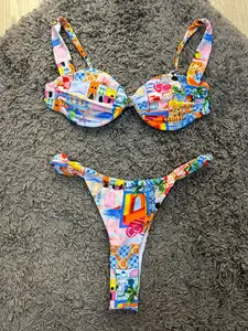 Neuer Stahl Toto sexy geteilter Bikinis und Badeanzüge digital bedruckter Mikro-Bikinis extremes individuelles Logo Bikinis Damenbademode