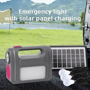 Thiết Kế Mới Nhà Năng Lượng Mặt Trời Hệ Thống Off Lưới Năng Lượng Mặt Trời Ánh Sáng Hệ Thống Có Thể Sạc Lại Khẩn Cấp Cắm Trại Ngoài Trời Đèn - Product Image 3