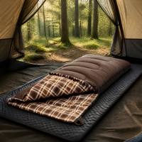 Saco de Dormir Semi-Rectangular con Forro de Franela, Acolchado y Cálido, Super Largo, para Estaciones Frías, Deportes, Caza, Camping, Viajes en Auto