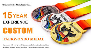 Medaglie Sportive in Metallo Personalizzate per Maratona, Basket, <span class=keywords><strong>Karate</strong></span>, Calcio, Taekwondo - Produzione e Vendita all'Ingrosso - Product Image 2