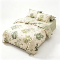 Parure de lit en microfibre de polyester à imprimé aléatoire, drap-housse, housse de couette, taies d'oreiller, vente en gros