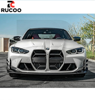 Ailerons avant en carbone sec style KB pour BMW G80 G81 M3 G82 G83 M4, finition brillante préimprégnée, ailerons aérodynamiques en carbone