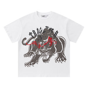 高品质男士时尚印花t恤定制批发有机透气轻质o领数码印花标志图案 - Product Image 5