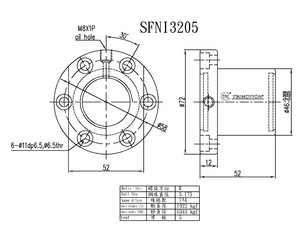 Tornillo de Bolas 3205 de 32 mm SFNI3205-4 - Product Image 2