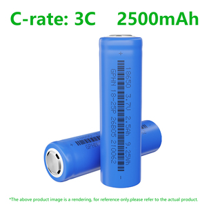 Batterie rechargeable lithium-ion <span class=keywords><strong>INR18650</strong></span> 3.6V 2500mAh 3C de qualité supérieure (Grade-A) à décharge rapide, 1000 cycles, pour appareils électroménagers - Vente en gros - Product Image 2