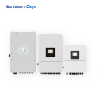 Offre spéciale système complet d'énergie panneau solaire 6kw 8kw 10kw 12kw onduleur hybride Deye avec batterie LiFePO4 carbone bleu
