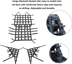 Red de retención de carga para Jeep Wrangler <span class=keywords><strong>JK</strong></span>, redes de nailon de 4 puertas, 2007-2018 - Product Image 3