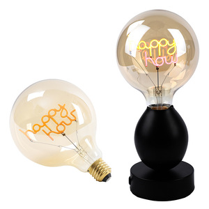 Modern Alphabet Lamp Led <b>Bulb</b> <b>E26</b> Base Glass Retro Warm Light Hotel Lighting Fixture - Product Image 3