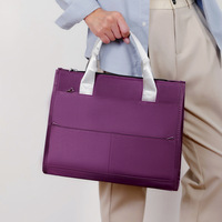 Sac fourre-tout élégant Fuliya personnalisé avec logo, pour réunions, bureau, voyages, organiseur de documents, sac pour ordinateur portable, multi-compartiments, mallette d'affaires