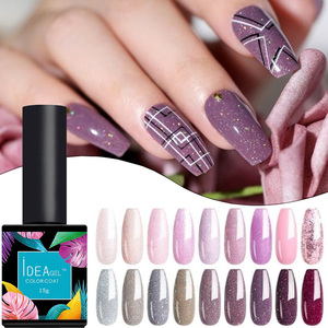 Vernis à ongles gel pailleté en gros OEM ODM, marque privée, fournisseur d'usine, 12 couleurs super brillantes, à retirer par trempage, UV LED, longue tenue - Product Image 1