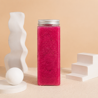 Bouteille de jus en PET de 350 ml et 400 ml, bouteille de boisson en plastique transparente carrée, conteneur de qualité alimentaire, vente en gros