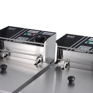 Friteuse électrique professionnelle RAF double panier 5,5+5,5 litres en acier inoxydable de qualité supérieure pour frites - Product Image 4