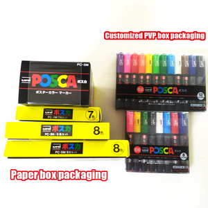 Marqueurs à encre acrylique à base d'eau <span class=keywords><strong>Posca</strong></span> 8 couleurs, stylos à peinture permanents pour l'école et l'art pour écrire <span class=keywords><strong>sur</strong></span> le <span class=keywords><strong>bois</strong></span> céramique et la voiture - Product Image 5