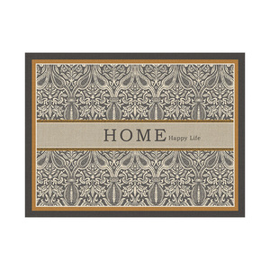 Tapis de porte rectangulaire antidérapant en fibre de polyester pour salon, entrée, motif Paisley - Product Image 1