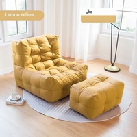 Canapé pliable carré au design moderne, compressé sous vide, avec rembourrage en mousse et revêtement en tissu, idéal pour les petits espaces et l'hôtellerie