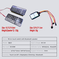 Interrupteur tactile intelligent 5A 12V 60W pour lecteur de musique, double bouton, capteur tactile, variateur LED, miroir tactile avec haut-parleur en cuivre