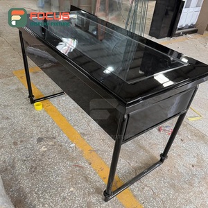 High-End Retail Jewelry Display Cabinet Modern Wooden Glass LED Lighting Metal Boutique Showcase Interior Display Stand - Product Image 5