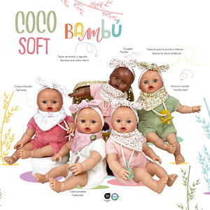 Nuovo morbido e lucido moda spagnola Muneco Coco Soft Bambu 10Ud bambino personalizzato bambini che giocano bambole - Product Image 1