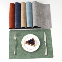 Set de table rectangulaire moderne en cuir PU personnalisé Ychon, résistant à la chaleur, antidérapant, imperméable, écologique, durable, 30 cm, pour table à manger