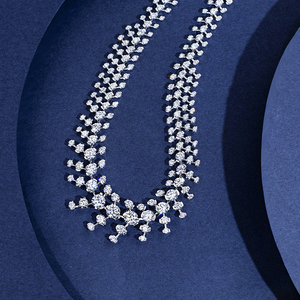 定制奢华项链<span class=keywords><strong>MSN</strong></span>-860工厂价格优质14k 18k金实验室种植钻石项链 - Product Image 3