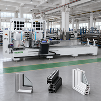 Machine de découpe CNC en aluminium pour la fabrication de profilés de fenêtres et de portes, scellement, perçage, poinçonnage avec système de positionnement servo