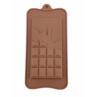 Neues Design Online-Shop Rechteckige Schokoladenform aus Lebensmittelqualität Silikon Fondant Kuchen Dekorative Schokoladenform Backzubehör