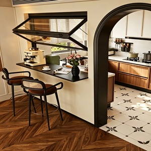 Fenêtre pliante semi-ouverte pour cuisine, commutation à une touche entre ouvert et fermé, pour bars domestiques et zones d'<span class=keywords><strong>interaction</strong></span> cuisine-salle à manger - Product Image 3