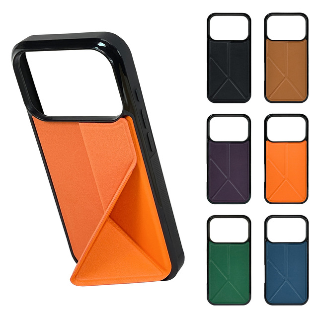 Foldable Magnetic Kickstand Phone Case for IPhones 15 Pro Max 13 14 16 Phone Accessories for iphone 17 Pro Max