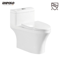 WC monobloc moderne de luxe blanc brillant CUPC en céramique à poser au sol avec double chasse et désodorisation automatique pour salle de bain