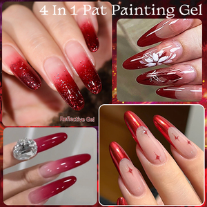 Paleta de Gel para Pintar Uñas UR SUGAR Pat Pat, Libre de HEMA y TPO, Transferencia Múltiple, Estampado de Arte de Uñas, Paleta de Pintura de Gel de un Solo Trazo, Color Completo - Product Image 5