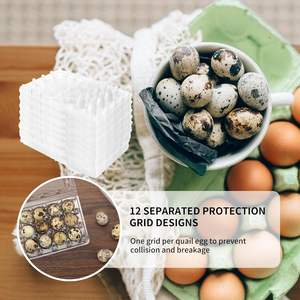 12 cajas de huevos de codorniz estilo clásico 3x4, cajas cuadradas de huevos de Paloma para la industria alimentaria, con capacidad para hasta doce huevos pequeños de faisán - Product Image 3