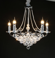 Wohnzimmer Kristall Champagner Gold Europäische Kerzen lampe hochwertige K9 Kristall lampe