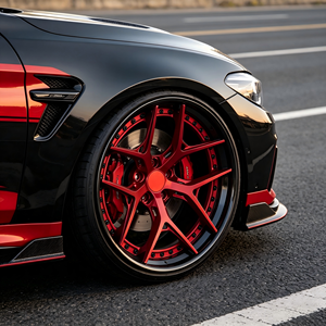 Rines de Aluminio Forjado 6061-T6 Personalizados de 20, 21 y 22 Pulgadas, Color Rojo Dorado Pulido de Lujo, de 2 Piezas, para Mercedes - Product Image 5