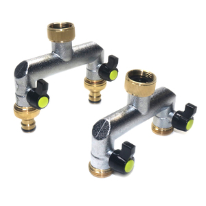 <span class=keywords><strong>Robinet</strong></span> d'arrosage de <span class=keywords><strong>jardin</strong></span> 3/4'' avec deux sorties, distributeur à deux voies, vannes en alliage de zinc pour la connexion de tuyaux d'irrigation - Product Image 4