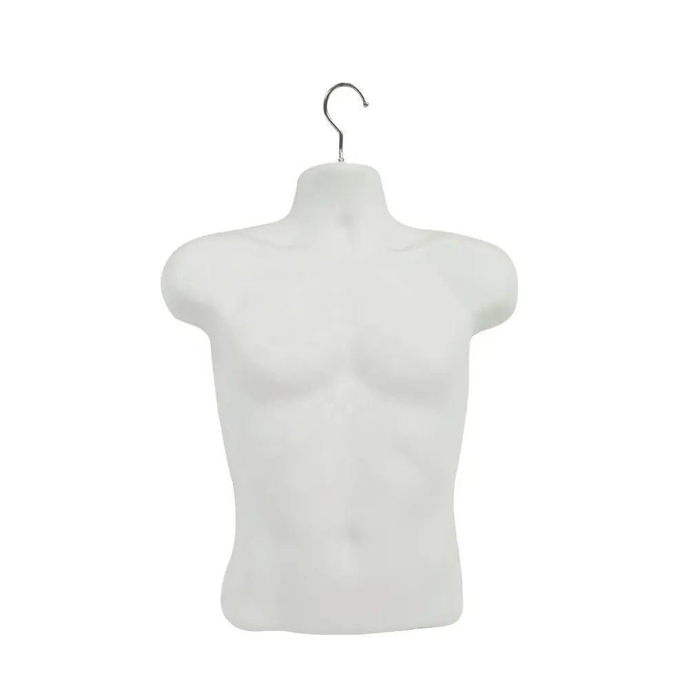 White half body male torso mannequin/ hanging plastic model