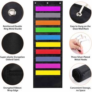 20 Pockets Premium Hanging <b>File</b> <b>Folder</b> Organizer/Wall Mount Storage Charts with 6 Over Door/2 Packs Wall Hanger for Magazines - Product Image 3