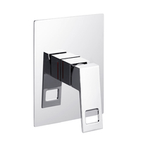Ensemble de robinetterie de douche murale en laiton à commande monofonction avec noyau en céramique et double poignée pour hôtels et villas
