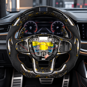 Volante Deportivo de Cuero y Fibra de Carbono de 4 Radios para F150/Fiesta Mk7/Fusion/Accesorios/Focus/Mondeo Mk4 - Product Image 6
