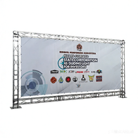 Ensemble de treillis modulaire rectangulaire Truscan léger à assemblage rapide en alliage d'aluminium argenté, capacité de charge de 300 kg, HL-200 Displays