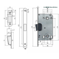 BBDHOME WC Porte de salle de bain Milieu 9050 Nickel satiné Corps de serrure magnétique silencieux