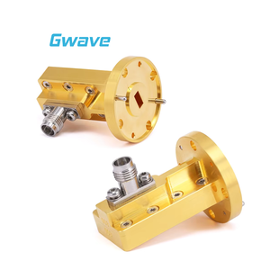 Bộ điều hợp ống dẫn sóng góc phải WR-22 đến 2.4mm với mặt bích UG-383/U 33-50Ghz dỗ các bộ phận Viễn Thông - Product Image 1