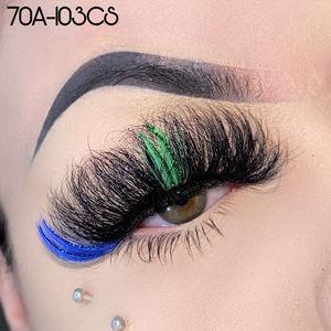 Fournisseur en gros de cils 3D, cils en vison véritable russe 25mm en vrac, courbés et volumineux, cils en bande complète sibériens - Product Image 6