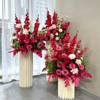 Vibrant Rose Chaud À La Main Artificielle 50cm Fleur Boule Pièce Maîtresse De Mariage Arrangement Floral pour Festival Événement Fête Décor