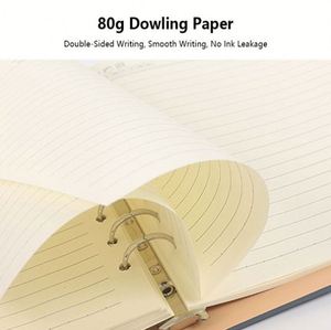 Manufacturer <b>A5</b> PU Leather <b>Ring</b> <b>Binder</b> Printed Notebook Custom logo Loose Planner Notebooks With Magnetic Buckle Wholesale - Product Image 4