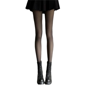 Compports Warm Dot Flock Translúcido Color negro transparente 2025 Medias forradas de lana Pantimedias para mujeres negras - Product Image 5