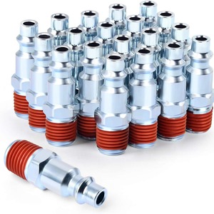 Quick Connector Male 1/4 Npt Iron With Adhesive Coating For Pneumatic <b>Tools</b> Air Compressor Parts - Product Image 2