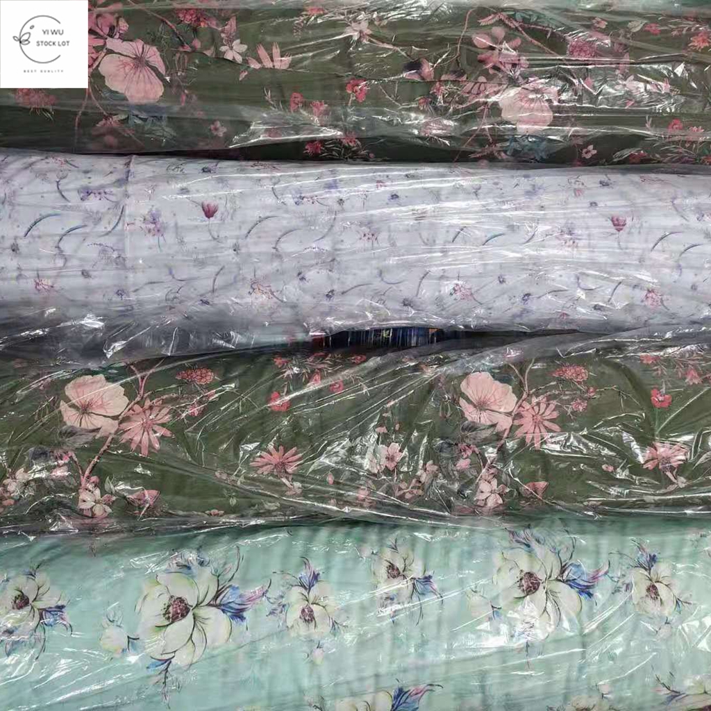 2021 many design hot selling stock lot 100d four ways stretch print fabric for sale for China Keqiao fabric