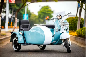 Motocicletta con sidecar CKD nera - Product Image 5