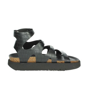 G105800 sandali neri con scivoli bassi da donna con plateau antiscivolo leggero e leggero Design stampato con tendenza alla moda - Product Image 4